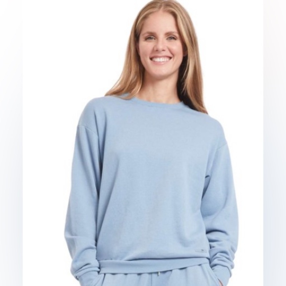 NEW Psk Collective Easy Sweatshirt Jade Blue M $69